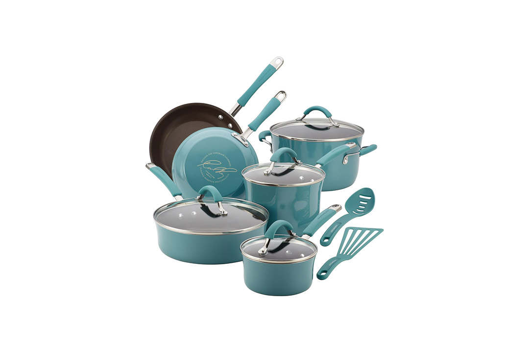 Rachael Ray Cucina Hard Porcelain Enamel Nonstick Cookware Set
