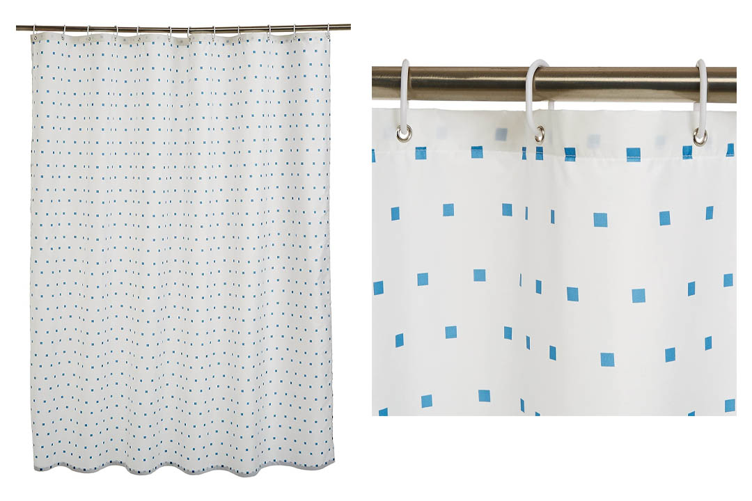 AmazonBasics Shower Curtain with Hooks