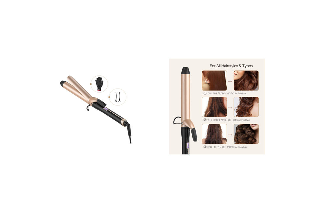 Anjou Curling Iron 1.25 inch with Tourmaline Ceramic Coating