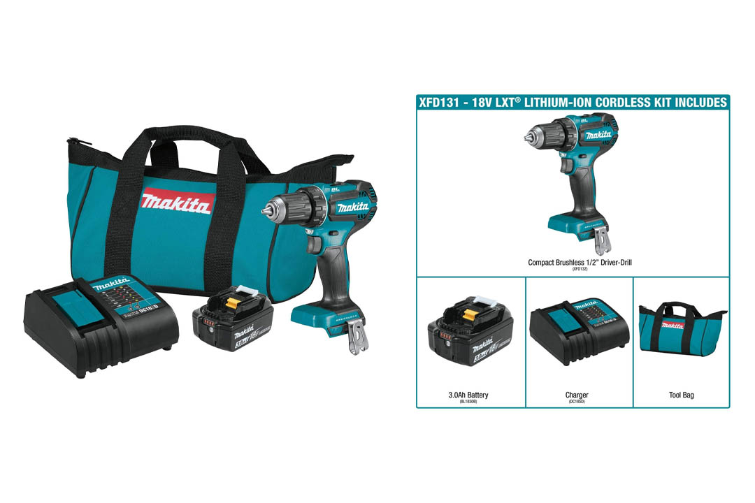 Makita XPH102 18V LXT Lithium-Ion Cordless Hammer Driver-Drill Kit