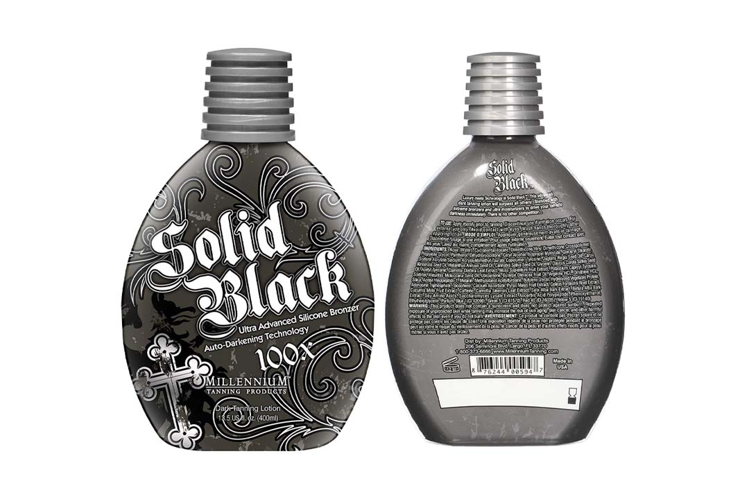 New Solid Black Bronzer Tanning Bed Lotion
