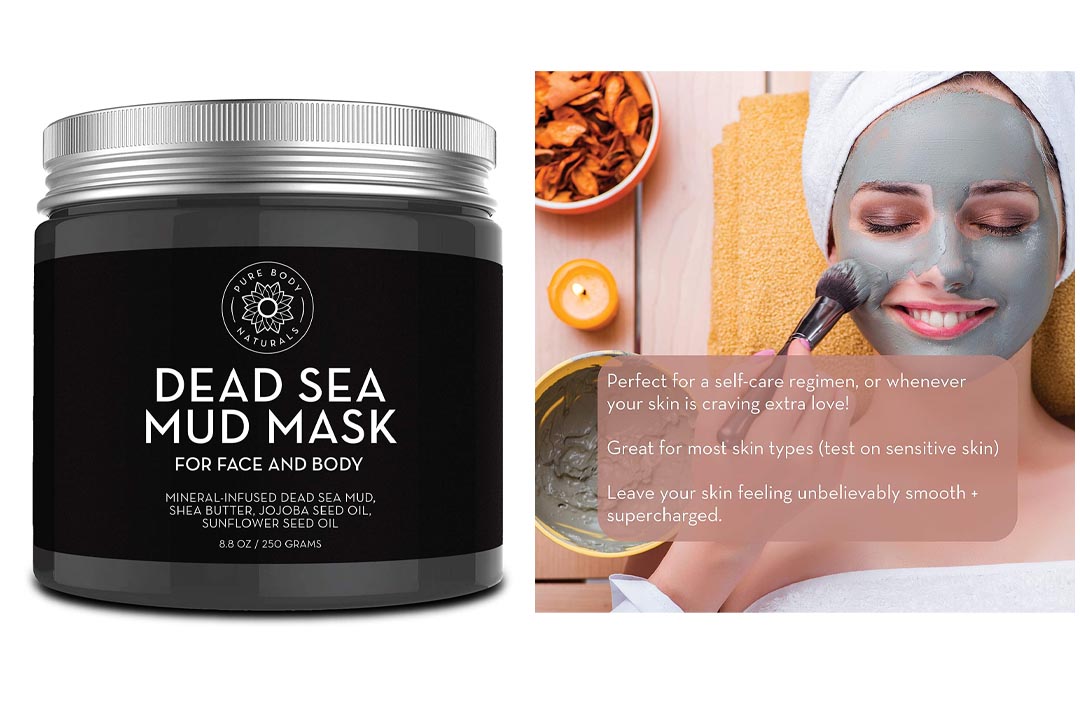 Pure Body Naturals Beauty Dead Sea Mud Mask for Facial Treatment