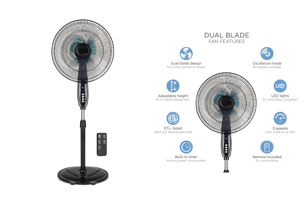 Best Choice Products 16in Adjustable Cooling Oscillating Standing Pedestal Fan