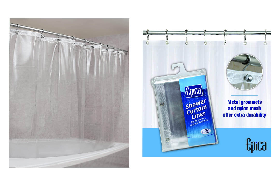 Epica Strongest Mildew Resistant Shower Curtain Liner on the Market