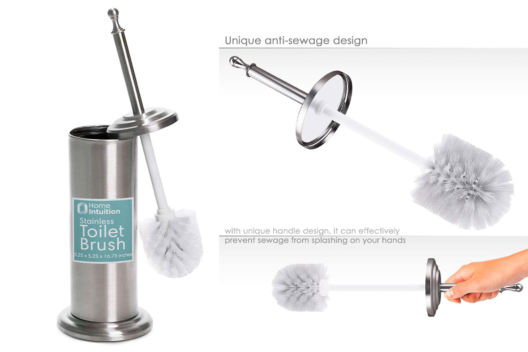 Home Intuition Stainless Steel Toilet Brush