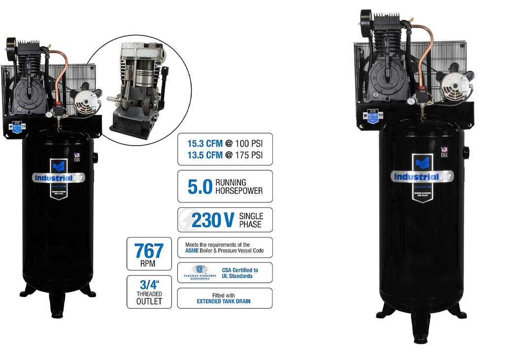 Industrial Air IV5076055 60 gallon 5 hp Two Stage Air Compressor