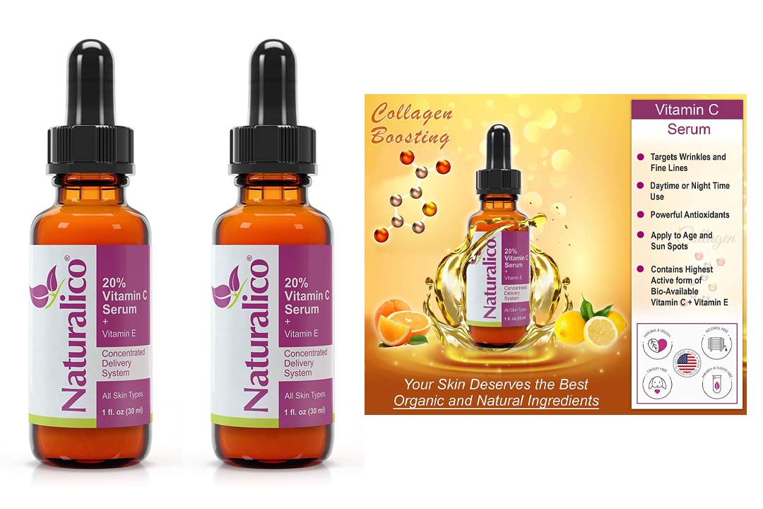Naturalico Anti-Aging Organic 20% Vitamin C Serum for Face