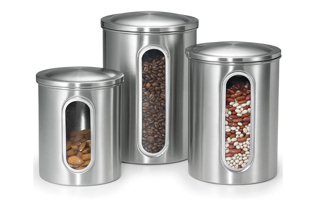 Polder Stainless Steel Window Canister Set