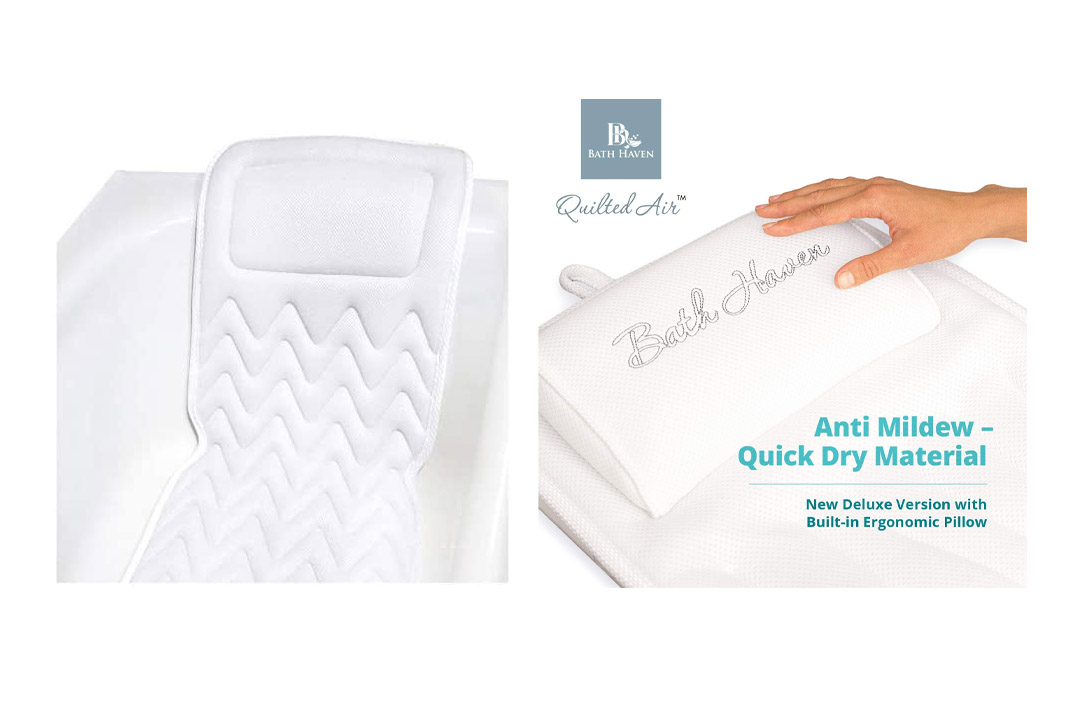 QuiltedAir BathBed Luxury Bath Pillow and Spa Cushion