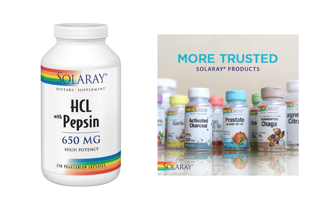 Solaray High Potency HCL + Pepsin 650 mg 2VCapsules