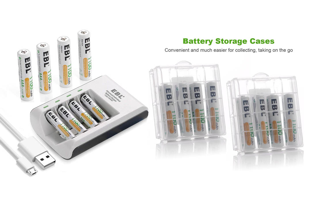 EBL AA AAA Rechargeable Battery Individual Rapid Charger