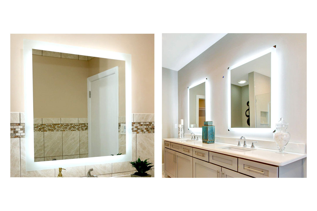 Mirror and Marble Side Lighted