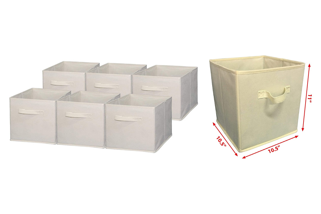 Sodynee Foldable Cloth Storage Cube Basket Bins Organizer Containers Drawers