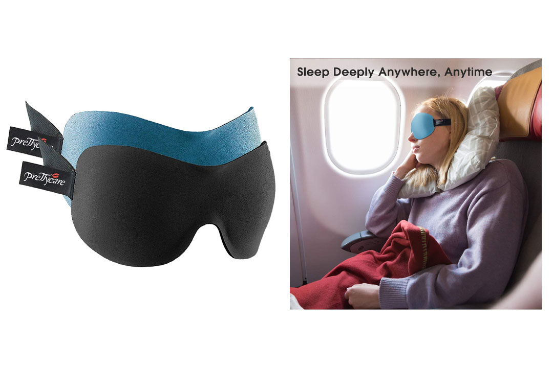 3D Sleep Mask (New Design by PrettyCare with 2 Pack) Eye Mask