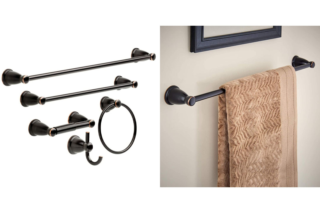 5-Piece Bath Hardware Towel Bar