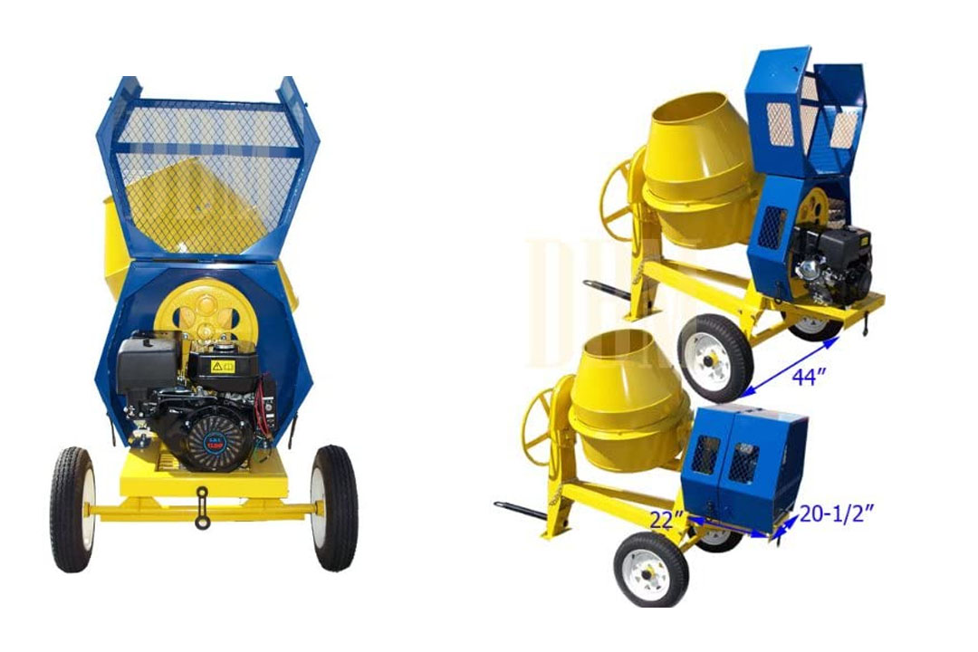 9 CU Cubic Concrete Cement Mixer 13HP Electric Gas Gasoline