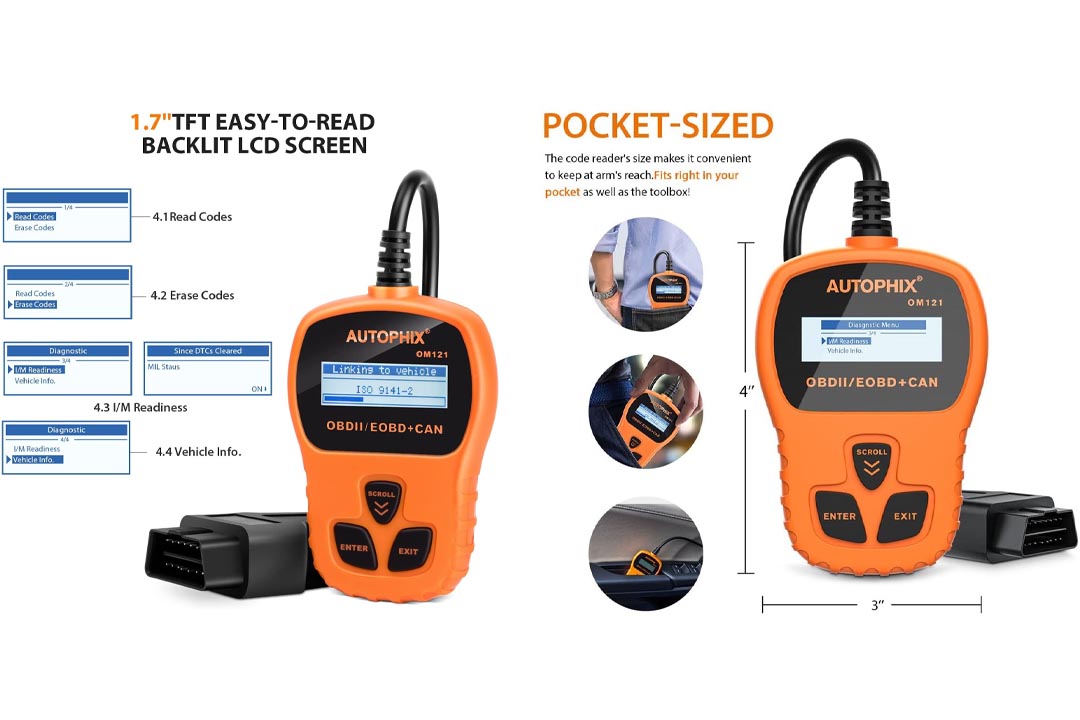 Autophix OM121 Handheld Universal Automotive Can Diagnostic Scan Tool