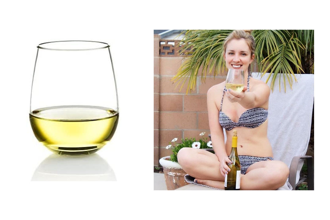 Poolside Unbreakable Stemless Plastic Wine Glasses