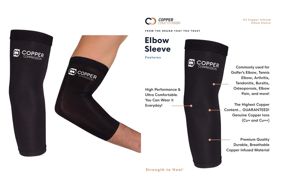 Copper Compression Recovery Elbow Sleeve