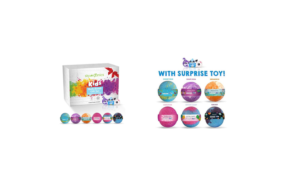 Kids Bath Bombs Gift Set with Surprise Toys