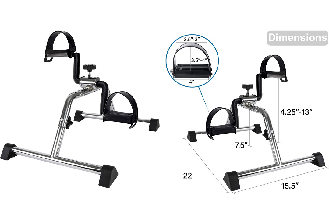 Medical Pedal Exerciser Chrome Frame