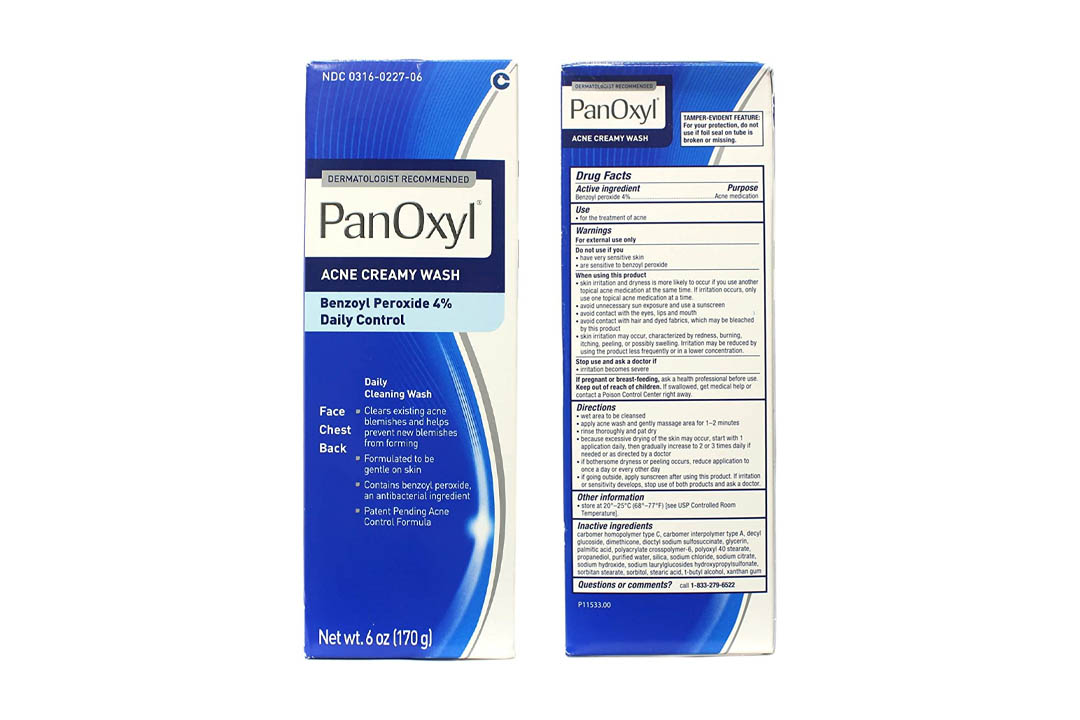 PanOxyl - 4 acne cream wash 4% Benzoyl Peroxide