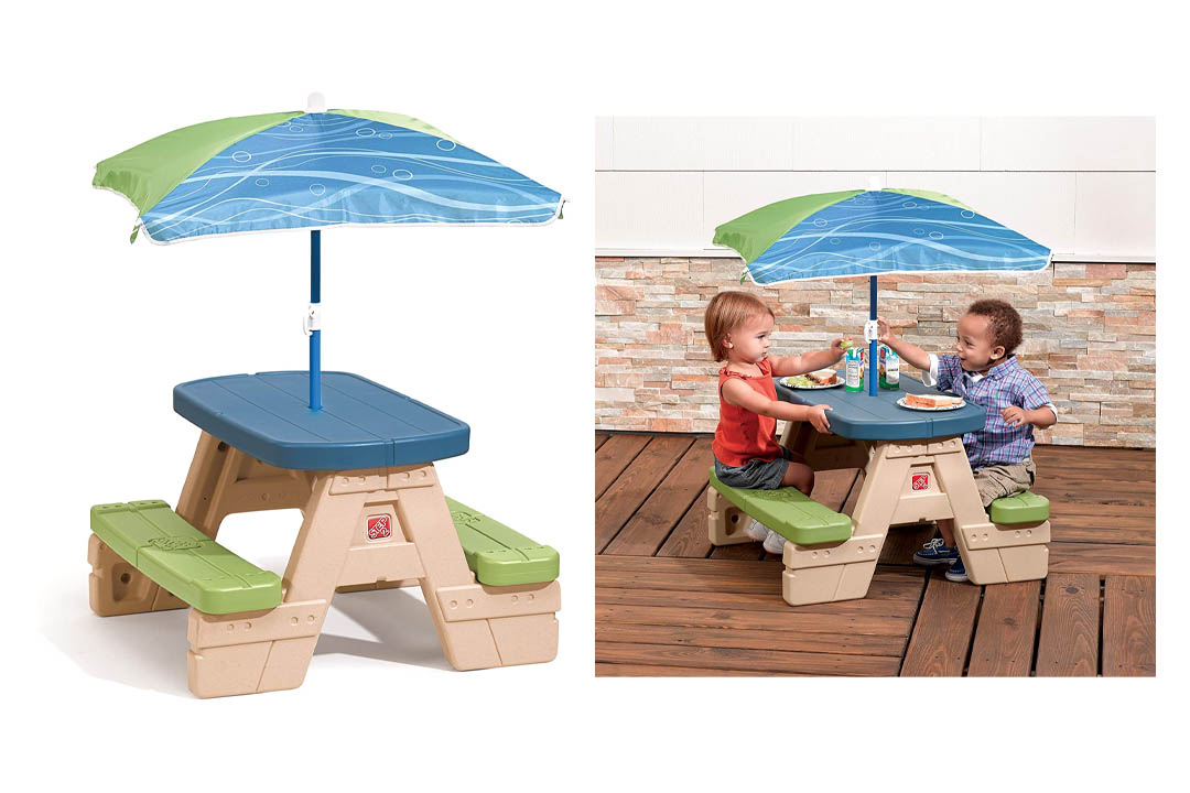 Step2 Sit and Play Kids Picnic Table With Umbrella