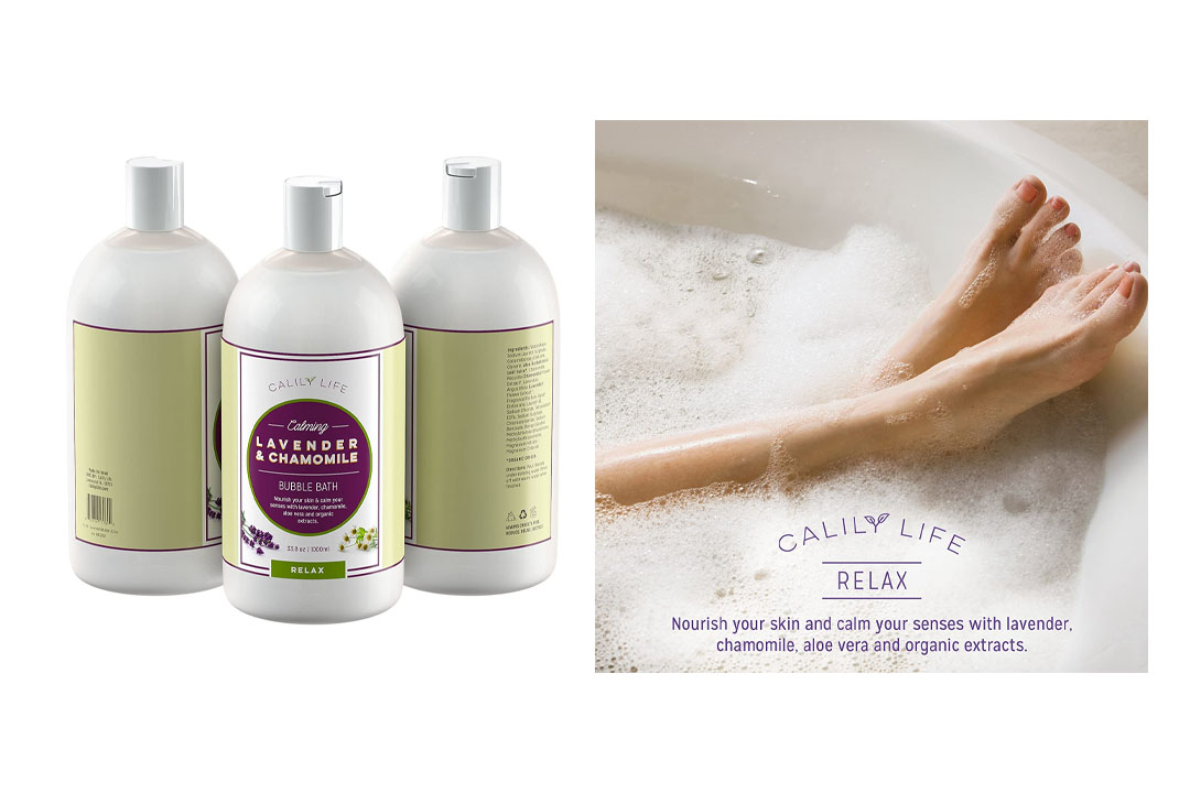 Calily Life Aromatherapy Lavender and Chamomile Bubble Bath Soak & Wash