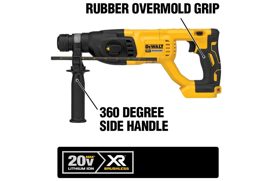 DEWALT DCH133B 20V Max XR Brushless 1” D-Handle Rotary Hammer Drill