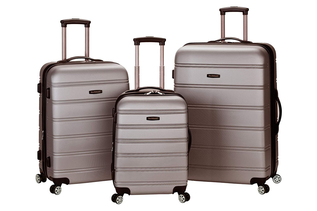Rockland Luggage Melbourne 3 Piece Abs Luggage Set
