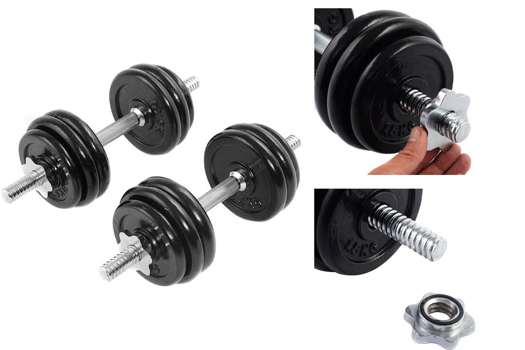 Giantex 66 LB Weight Dumbbell Set Adjustable Cap Gym Barbell