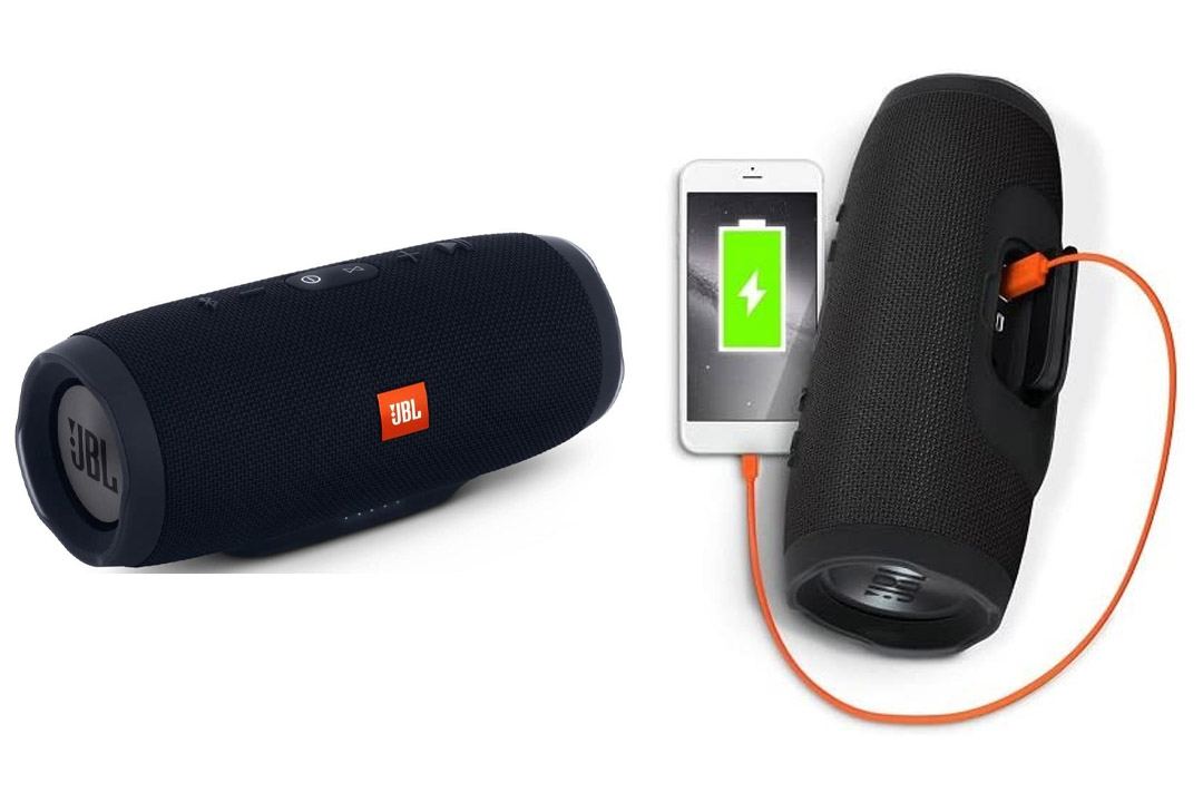 JBL Charge 3 JBLCHARGE3BLKAM Waterproof Portable Bluetooth Speaker