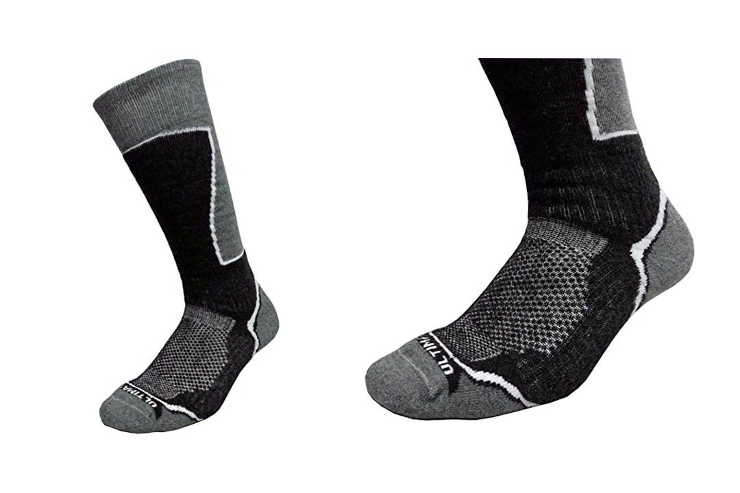 Ultimate Socks Mens Midweight Merino Wool Ski Snowboard Warm Socks