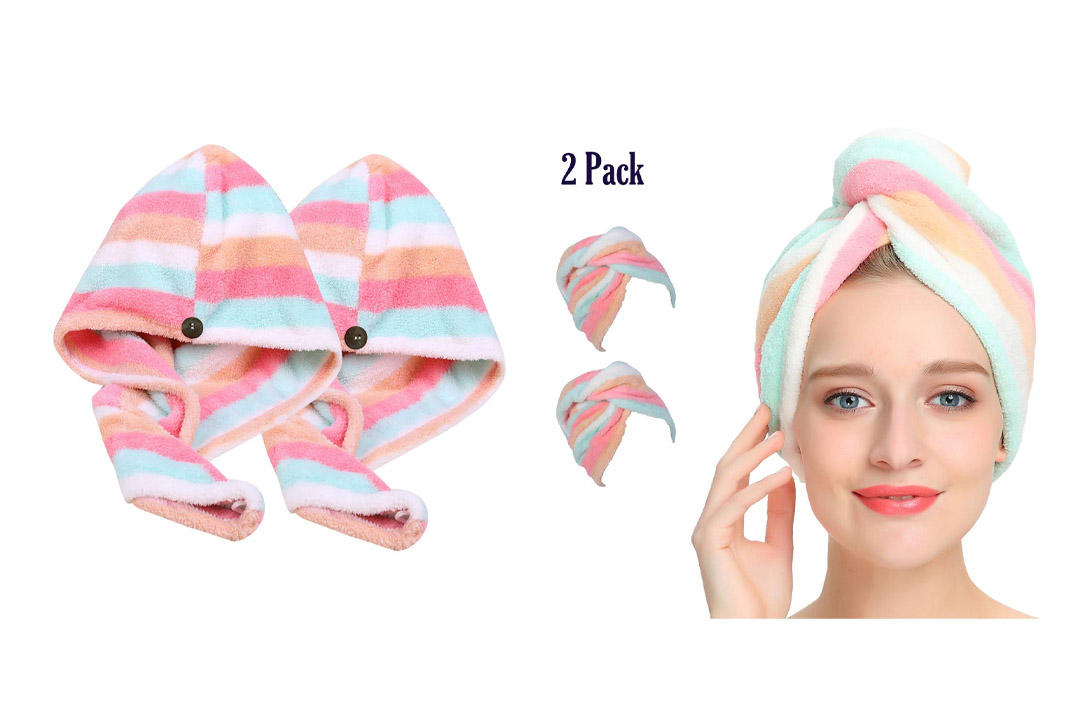 AuroTrends Microfiber Hair Turban Wrap