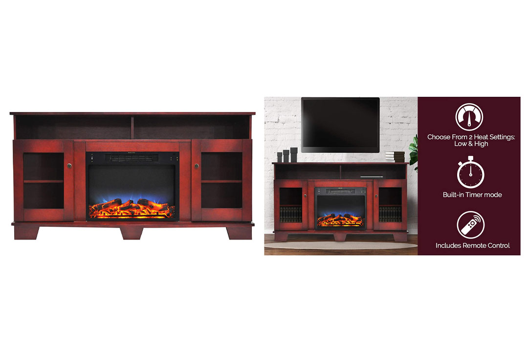 Cambridge CAM6022-1CHRLED Savona Fireplace and Media TV Stand