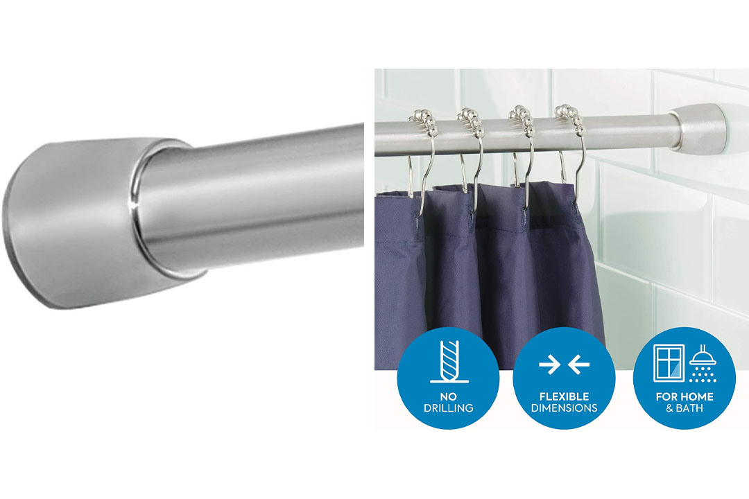 InterDesign Forma Constant Tension Bathroom Shower Curtain Rod