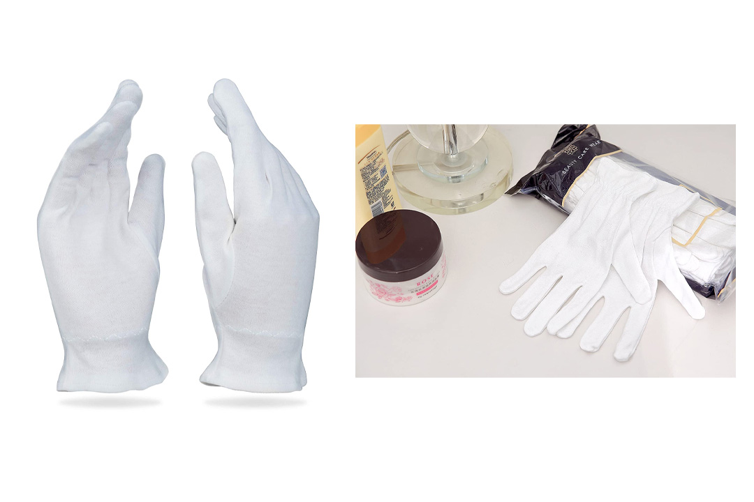 Medium White Cotton Gloves
