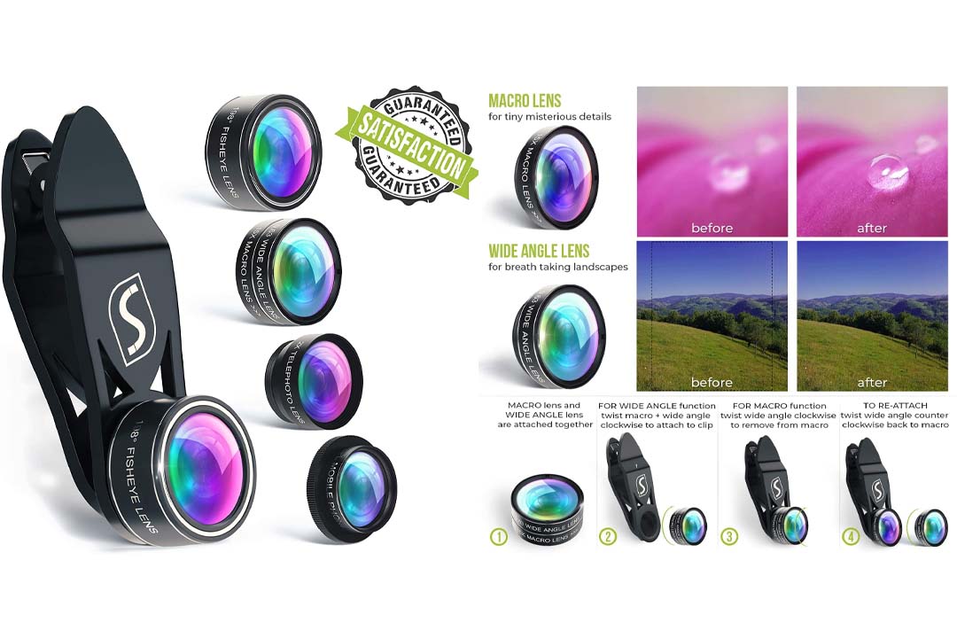 Phone Camera Lens Kit - 5 in 1 Universal Set For iPhone