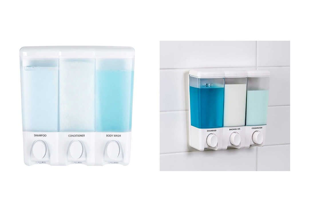 Better Living Products Clear Choice Dispenser Three Chamber Shower Dispenser