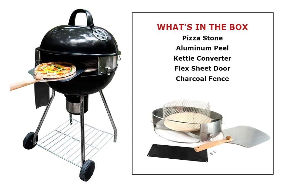 PizzaQue Deluxe Kettle Grill Pizza Kit