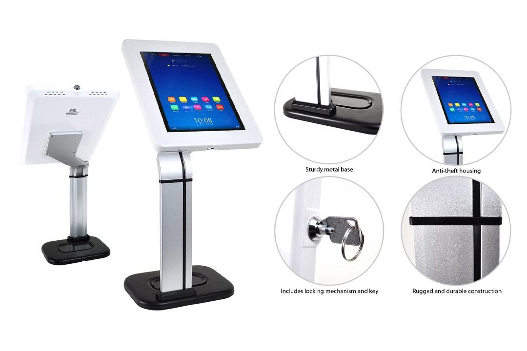 Pyle PSPADLK14 iPad/Tablet Kiosk Public Display Stand Mount