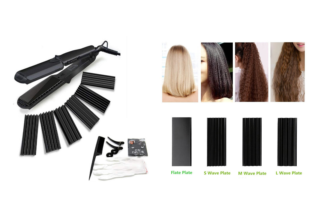 Accellorize Hair Curler Crimper Straightener with Flat Iron