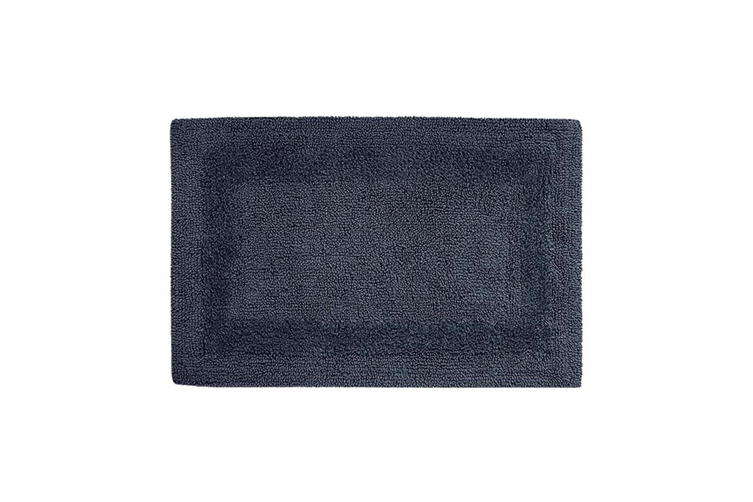 Cotton Craft 2 Piece Reversible Step Out Bath Mat Rug Set 17x24 Navy