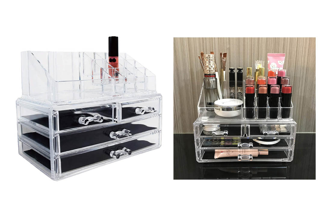 Ikee Design Acrylic Jewelry & Cosmetic Storage Display Boxes